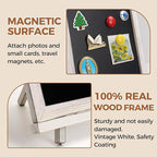 SELEAD 100% Real Wood Frame Small Magnetic Chalkboard Sign with Stand - 5 Pack 10x12 Inch Tabletop/Hanging Decorative Chalk Board, Message Menu Board for Business, Wedding, Event