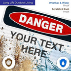 Custom Danger Sign, OSHA Sign, 12x18 Inches, 3M EGP Reflective .063 Aluminum, Fade Resistant, Indoor/Outdoor Use, Made in USA