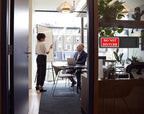 Magnetic Do Not Disturb Sign - Privacy Slider Door Hanger with Non-Scratch Surface, Reversible Indicator for Home Office, Restroom, Hotel, Hospital, Conference Room， 7"x2" Silver.