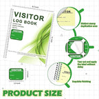 1 Pack Visitor Badges with Carbon Copy Visitor Stickers Letter Size Visitor Log Book Protecting Privacy Pages Register Book Business Guest Name tag for School Clinics Church-225 Badges 30 Memo Pages