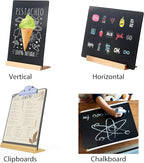 8.6x11.7 in Small Chalkboard Signs with Stand for Tabletop Decor Double Sided Mini Chalkboard for Restaurant Food Menu, Kids Message Board, Wedding Party (1 Pack)