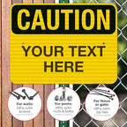 Custom Caution Sign, OSHA Sign, 18x24 Inches, 3M EGP Reflective .080 Aluminum, Fade Resistant, Indoor/Outdoor Use, Made in USA