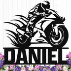 Custom Motorcycle Metal Signs Personalized Dirt Biker Name Sign Custom Garage Decor Motorbikes Wall Art Decor Motorcycle Sign Men Room Decorate Gifts for Men Husband Rider