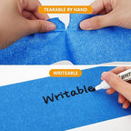 NEOACT 3 Rolls Blue Painters Tape 3 Inches,55 Yards Masking Tape No Residue Blue Tape Wide Roll for Wall Painting,Home Improvement,Packing,DIY Craft Arts