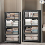 UAMFURI Extra Large Stackable Storage Bins with Lids & Wheels & Door, 896QT-112QT/28GAL*8Pack Foldable Collapsible Closet Organizers, Plastic containers drawers for bedroom Dorm