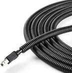 YCLYC Split Wire Loom 1/4 Inch, 13FT Wire Protector Tubing for Cords, Black Flexible Wire Conduit Cover, Cord Protectors from Pets No Chew Electric Wire Cover