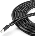YCLYC Split Wire Loom 1/4 Inch, 25FT Wire Protector Tubing for Cords, Black Flexible Wire Conduit Cover, Cord Protectors from Pets No Chew Electric Wire Cover