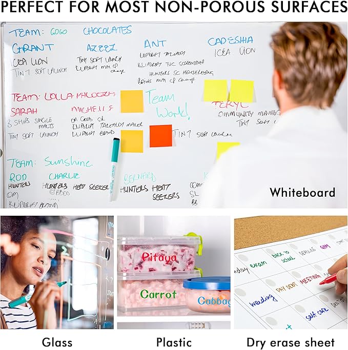 Shuttle Art Dry Erase Markers, 25 Pack 20 Colors Whiteboard Markers,Bundled with 5 Extra Black, Fine Tip Markers for Kids,Perfect for Writing on Dry-Erase Surfaces,School Office Supplies