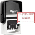 MaxMark Office Self Inking Date Stamp with Phrase Mailed - Red Ink