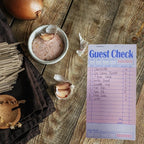 4 Pack Pink Guest Checks Books for Servers, Server Note Pads, Waiter Checkbook, Waitress Notepad for Restaurants Supplies, Order Pad Paper Checks 50 Sheets/Pack, 200 Total Tickets