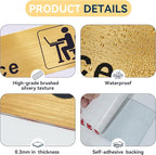 The Office Sign for Home and Business Door，Self-Adhesive Waterproof and Fade-Resistant Brushed Gold Office Sticker for House，Business，Door, Window