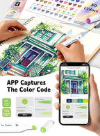 AEDAGA 80 Colors Alcohol Markers with Free App, Dual Tip Art Marker with Kickstand Case for Artists Adults. Alcohol Based Markers for Coloring Painting Sketching and Drawing, Great Gift