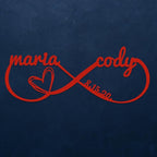 Personalized Valentines Day Metal Wall Sign, Custom Infinity Heart Love Couple Name Sign, Valentine Day Couple Gift, Metal Engagement Sign, Wedding Gift For Husband and Wife, Home Decoration