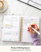 Lamare Meeting Notebook for Work Organization – Perfect Work Notebook for Note Taking, Meeting Planner and Office Supplies for Men & Women