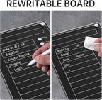 NiHome Black Acrylic Magnetic to Do List Planning Board with Sliders & Desktop Stand,Chore Chart for Kids & Adults,Checklist Routine Chart Task Board for Fridge & Desk,For Magnetic Metal Surfaces Only