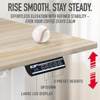SHW 40-Inch Electric Height Adjustable Standing Desk with Drawer, Memory Preset and Cable Management Tray, Maple