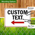 Custom Arrow,Custom Directional Sign, Left Arrow,10x14 Inches, Rust Free .040 Aluminum, Fade Resistant, Made in USA by My Sign Center