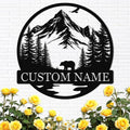 Dyoart Personalized Bear Metal Cabin Sign | Custom Signs Outdoor Metal | Cabin Decor | Family Sign | Rustic Cabin Bear Sign | Gifts for Hunters | Metal Art Wall Decor for Living Room Bedroom