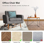 Anidaroel Office Chair Mat for Hardwood/Tile Floor, 48"x60" Desk Chair Mat for Office Gaming, Under Desk Rug for Rolling Chair, Anti-Slip Computer Chair Mats, Low-Pile Carpet Protector Rug