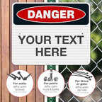 Custom Danger Sign, OSHA Sign, 24x30 Inches, 3M EGP Reflective .080 Aluminum, Fade Resistant, Indoor/Outdoor Use, Made in USA