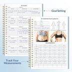 Fitness Journal Workout Planner for Women & Men, A5 (6.4" x 8.3") Workout Journal Log Book Planner Gift for Track Gym Essentials, Home Workouts, Track Progress, Achieve Wellness Goals, Grey Blue