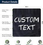 Custom Sign, Custom Street Sign, 11 Font Colors, 13 Font Styles, 4 Hole Options, 22 Sizes, 18x18 Inches, Rust Free DiBound, Fade Resistant, Made in USA by My Sign Center (Chalkboard Black)