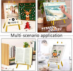 GALAGLAM Table Top Easels for Display, Metal Small Easel Stand for Display Tripod Art Picture Mirror Modern Plate Holder Floor Stands for Display Book Photo Wedding Sign(Gold)