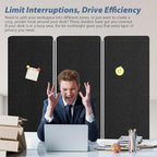 Acoustic Room Divider Privacy Panel with Wheels, 3 Panel Soundproof Room Divider (Aluminum Frame) for Room Partition, Folding Room Dividers Separation Office Cubicle Wall Sound Proof Partition Divider