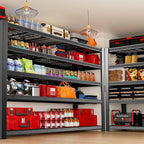 ZEUKMXOO Heavy Duty Garage Shelving,5-Tier Storage Shelves(84" Hx24 Dx55 W),3050LBS Capacity Industrial Shelving Units and Storage,Adjustable Shelving Unit for Garage,Warehouse,Basement