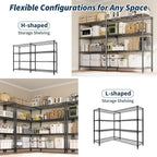 MilleLoom 4-Tier Metal Shelving Unit, Heavy Duty Storage Shelves Adjustable Garage Shelf, Easy Assembly, for Basement, Kitchen & Pantry Room Organization, 13.8" D x 60" W x 59.5" H