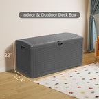 Yardgrace 80 Gallon Pro Resin Deck Box, Waterproof Outdoor Storage Bin for Patio, Poolside, and Garden, Lockable & UV-Resistant, Black