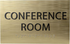 ADA CENTRAL SIGNS - 6" X4" Conference Room Sign - ADA Compliant Tactile Graphics Grade 2 Braille Text Privacy Sign | Wall Mount Plastic Meeting Signs For Schools, Hospitals, Offices, and Apartments