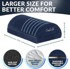 ComfiLife Foot Rest for Under Desk at Work – Adjustable Height Memory Foam Foot Stool for Under Desk, Office Chair & Gaming Chair – Ergonomic Footrest for Back & Hip Pain Relief (Navy)