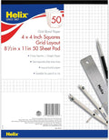 Helix Bond Pad, 4 x 4 Grid, 8.5 x 11 Inches, 50 Sheets (27111)