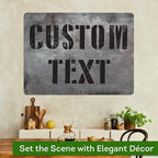 Custom Sign, Custom Street Sign, 11 Font Colors, 13 Font Styles, 4 Hole Options, 22 Sizes, 36x48 Inches, Rust Free DiBound, Fade Resistant, Made in USA by My Sign Center (Grunge Metal)