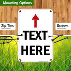 Custom Arrow,Custom Directional Sign, Up Arrow,12x18 Inches, 55 mil thick HDPE (high density polyethylene) Made in USA by My Sign Center