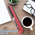 Zunate Portable A4 Handheld Scanner, 900 DPI USB Document, Photo Scanner with Offline Mode, Handheld Image Scanne for Home and Office (Red)