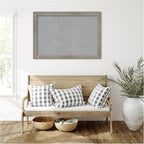 Amanti Art Grey Framed Magnetic Board 28x40 Large Vision Board for use with Magnets, 100% Metal Sheet to Display Items as Office Decor or for Home Organization in mudroom, Kitchen or Kids Room