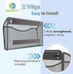 MINDEPOT Magnetic Wall File Organizer,Hanging Wall Mounted File Folder Binder Holder Mail Organizer for Office,Home and School Supplies