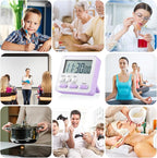 Weewooday 12 Pcs Digital Kitchen Magnetic Timer Bulk Classroom Count up Countdown Timer Large Digits Egg Loud Alarm Cute Desk Stopwatch for Teacher Kids Cooking Office(Pastel Colors,Classic Style)