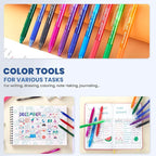 ParKoo 26 Colors Erasable Gel Pens, Retractable Erasable Pens Fine Point (0.7), Make Mistakes Disappear, Assorted Color Inks for Writing Drawing Coloring Planner