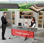 Conference Table Flip Top Mobile Conference Room Tables,Folding Conference Table with Wheels,Large Meeting Training Seminar Table Saving Space for Office Classroom(8C,47.2'')