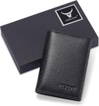 Leather Business Card Case Holder for Men & Women, Italian Calfskin