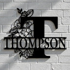 Custom Metal Signs | Personalized Monogram Name Sign | Outdoor Wall Art for Family Name | Custom Name Metal Sign, Last Name, Anniversary, Wedding Gifts for Women, Wife, Parents, couple (6'') (Design 3)