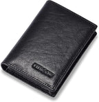 Leather Business Card Case Holder for Men & Women, Italian Calfskin