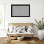 Amanti Art Black Framed Magnetic Board 24x36 Large Vision Board for use with Magnets, 100% Metal Sheet to Display Items as Office Decor or for Home Organization in mudroom, Kitchen or Kids Room