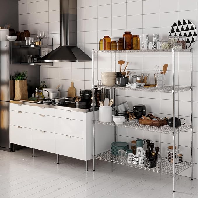 Regal Altair 21" Deep x 48" Wide x 64" Height Wire Shelving Kit | 4-Tier | NSF Commercial Storage Rack Unit