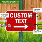 Custom Arrow,Custom Directional Sign, Right Arrow, 12x18 Inches, Rust Free .063 Aluminum, Fade Resistant, Made in USA by My Sign Center