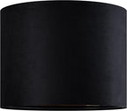 GO&SO Black Velvet Lamp Shades Set of 1 Large Drum Lampshades -16" Top x 16" Bottom x 12" High(Spider) Traditional Fabric Lamp Shade for Table Lamps - Replacement Lampshade - Assembly Required