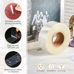 Zonon 2500 Pcs Clear Labels Label Protector Clear Stickers Wafer Seals Waterproof Labels for Protecting Barcodes, Numbers and Stickers (3.15 x 1.18 Inch,Rectangle)